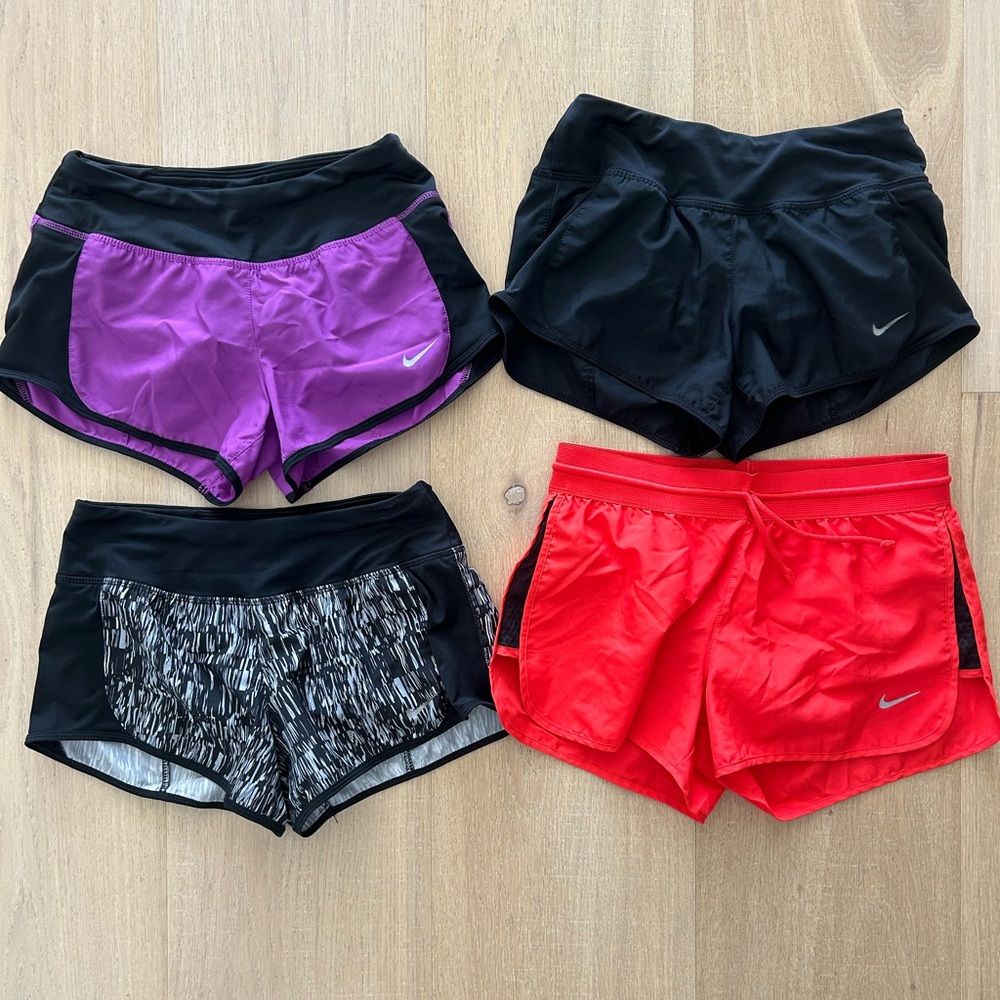 4 Pair - Nike Women's Athletic Shorts - XS